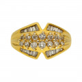 14K Gold Ring with Diamonds