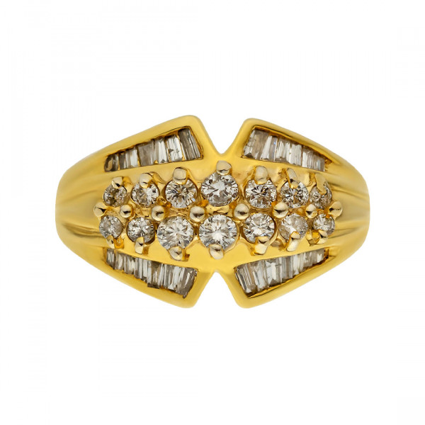 14K Gold Ring with Diamonds