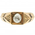 Κ18 Gold Vintage Ring with Diamond