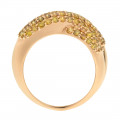 Κ14 Rose Gold Ring with Brilliants