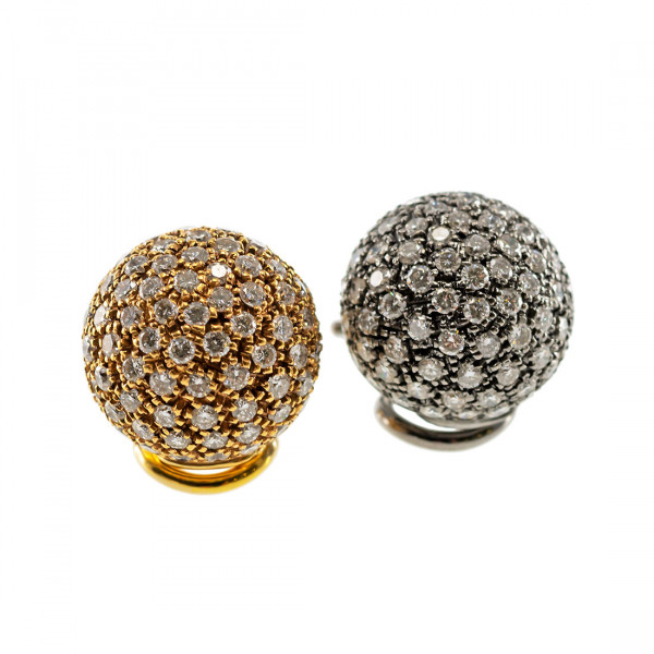 Two-Tone Diamond Earrings