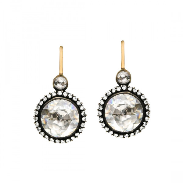 Κ18 Gold Diamond Earrings